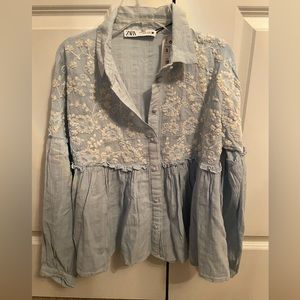 Zara Embroidered Blouse
